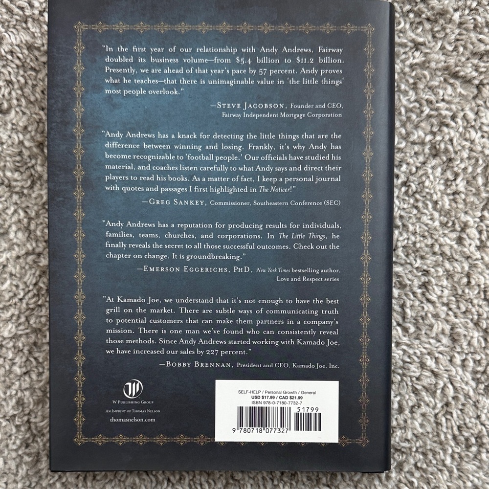 The LITTLE THINGS by Andy Andrews - Picture 2 of 3